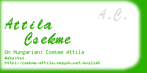attila csekme business card